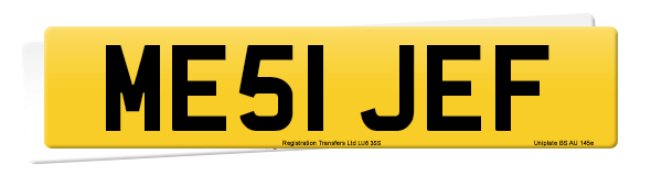 Registration number ME51 JEF
